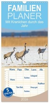 Produktbild: Familienplaner 2026 - Mit Kranichen durch das Jahr mit 5 Spalten (Wandkalender, 21 x 45 cm) CALVENDO