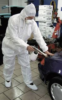 Produktbild: CleanGo Leipold Doehle 2515-L SMS-Overall CAT III (Typ 5 & 6) Kleider-Gr&ouml;&szlig;e: L Wei&szlig;