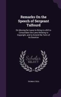 Produktbild: Remarks On the Speech of Sergeant Talfourd
