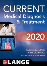 Produktbild: Papadakis, M: CURRENT Medical Diagnosis and Treatment 2020