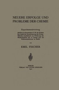 Produktbild: Neuere Erfolge und Probleme Der Chemie