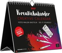 Produktbild: Kreativkalender Tischaufsteller quer schwarz 2027