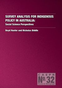 Produktbild: Survey Analysis for Indigenous Policy in Australia