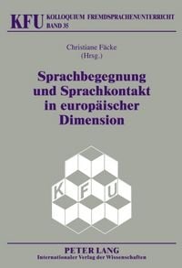 Produktbild: Sprachbegegnung und Sprachkontakt in europaeischer Dimension