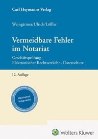 Produktbild: Vermeidbare Fehler im Notariat