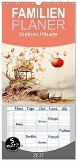 Produktbild: Familienplaner 2027 - Kuriose H&auml;user mit 5 Spalten (Wandkalender, 21 x 45 cm) CALVENDO