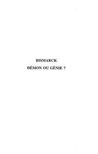 Produktbild: Bismarck demon ou genie ?