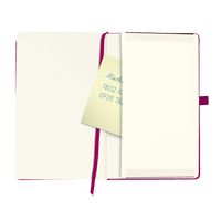 Herlitz Notizbuch Classic A5 96 Blatt kariert berry mit Leseband und Falttasche my.book