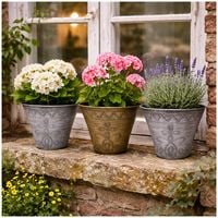 Produktbild: HTI-Living Blumentopfset Nessa 2x Silber 1x Gold Blumentopfset Nessa 2x Silber 1x Gold