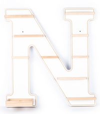 Produktbild: Wandregal  "Buchstabe N" f&uuml;r Toniebox