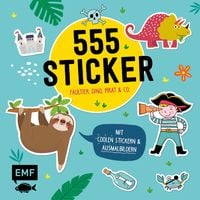 Produktbild: 555 Sticker &ndash; Faultier, Dino, Pirat und Co.