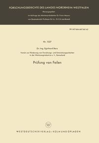 Produktbild: Pr&uuml;fung von Feilen