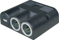 Produktbild: ProCar 67334501 67334500 Zigarettenanz&uuml;nder-Verteiler Anzahl Zigarettenkupplungen 2 x Schnittstellen: USB 1 x Belastbarkeit Strom max. 16 A