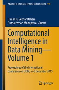 Produktbild: Computational Intelligence in Data Mining&mdash;Volume 1