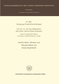Produktbild: Konformation, Struktur und Pseudorotation von Azacyclopentanen