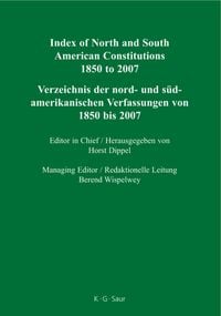 Produktbild: Index of North and South American Constitutions 1850 to 2007