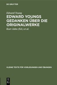 Produktbild: Edward Youngs Gedanken &uuml;ber die Originalwerke