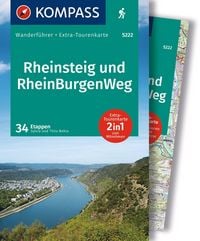 Produktbild: KOMPASS Wanderf&uuml;hrer Rheinsteig RheinBurgenWeg, 34 Etappen mit Extra-Tourenkarte