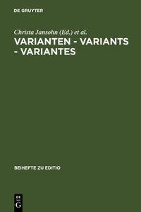 Bild vom Artikel Varianten - Variants - Variantes vom Autor Christa Jansohn