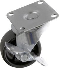 Produktbild: TOOLCRAFT TO-5137896 Lenkrolle mit Feststellbremse und Anschraubplatte 50 mm Tragf&auml;higkeit (max.): 50 kg