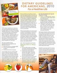 Produktbild: Dietary Guidelines 2011 Update Includes Myplate, Healthy People 2020, and Dietary Guidelines for Americans, 2010