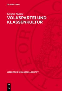 Produktbild: Volkspartei und Klassenkultur