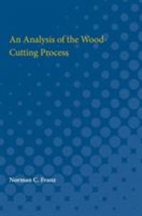 Produktbild: Analysis Of The Wood-Cutting P
