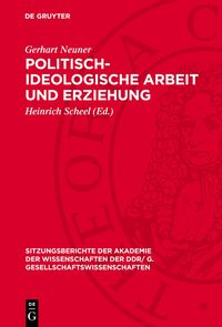 Produktbild: Politisch-ideologische Arbeit und Erziehung