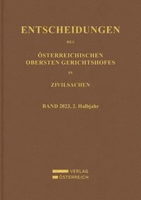 Produktbild: Entscheidungen des Obersten Gerichtshofes in Zivilsachen