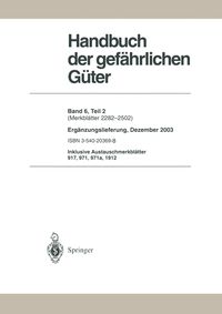 Produktbild: Handbuch der gef&auml;hrlichen G&uuml;ter