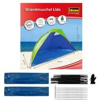 Produktbild: Idena Strandmuschel Lido UV40+ blau/gr&uuml;n 270x120x120cm