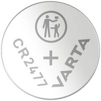 Produktbild: Varta Knopfzelle CR2477 3V 1 St. 850 mAh Lithium LITHIUM Coin CR2477 Bli 1