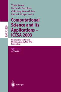 Produktbild: Computational Science and Its Applications - ICCSA 2003