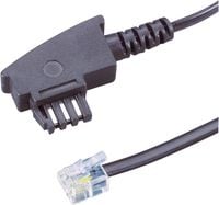 Produktbild: Basetech Fax Anschlusskabel [1x TAE-N-Stecker - 1x RJ11-Stecker 6p4c] 6.00m Schwarz