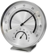 Produktbild: Thermo-/Hygrometer Silber 6034HIC