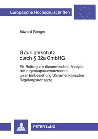 Produktbild: Gl&auml;ubigerschutz durch &sect; 32a GmbHG