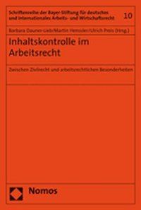 Produktbild: Inhaltskontrolle im Arbeitsrecht