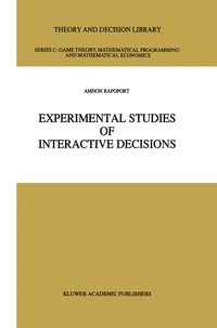 Produktbild: Experimental Studies of Interactive Decisions