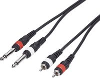 Bild vom Artikel Paccs Audio Adapterkabel [2x Klinkenstecker 6.35mm - 2x Cinch-Stecker] 5.00m Schwarz vom Autor 