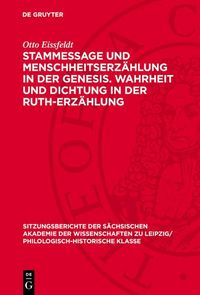 Produktbild: Stammessage und Menschheitserz&auml;hlung in der Genesis. Wahrheit und Dichtung in der Ruth-Erz&auml;hlung
