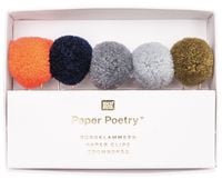 Produktbild: B&Uuml;ROKLAMMERN MIT POMPONS, BLAU