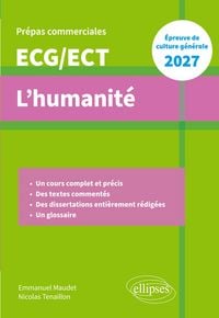 Produktbild: L'humanit&eacute;. &Eacute;preuve de culture g&eacute;n&eacute;rale. Pr&eacute;pas commerciales ECG-ECT