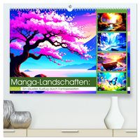 Produktbild: Manga-Landschaften: Ein visueller Ausflug durch Fantasiewelten (hochwertiger Premium Wandkalender 2026 DIN A2 quer), Kunstdruck in Hochglanz