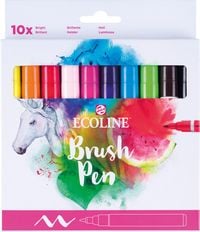 Produktbild: TALENS ECOLINE&reg; Brush Pen, 10 Farben Bright Kartonetui