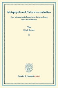 Produktbild: Metaphysik und Naturwissenschaften.