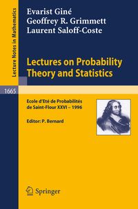 Produktbild: Lectures on Probability Theory and Statistics