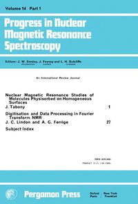 Produktbild: Progress in Nuclear Magnetic Resonance Spectroscopy