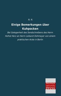 Produktbild: Einige Bemerkungen &uuml;ber Kuhpocken
