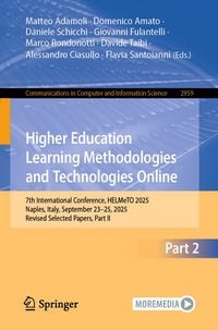Produktbild: Higher Education Learning Methodologies and Technologies Online