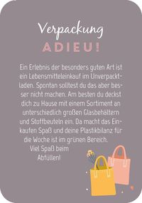 50 Tage ohne Plastik